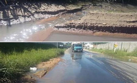 Esgoto a céu aberto preocupa moradores na região do Complexo Penitenciário