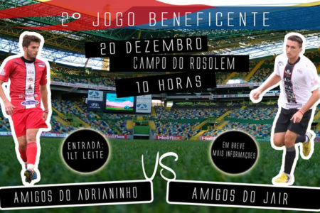 Domingo acontece o 2º Jogo Beneficente Amigos com presença de profissional