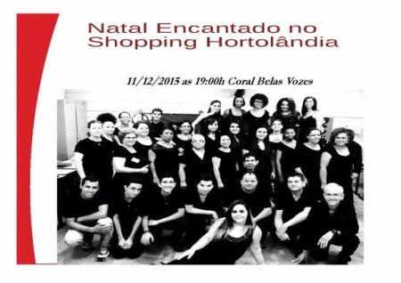 Coral Belas Vozes se apresenta hoje no Shopping Hortolândia