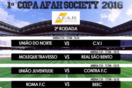 Nesse Domingo acontece a 2º Rodada da 1º Copa AFAH de Society 2016 na Arena CVI no Jardim Rosolem.
