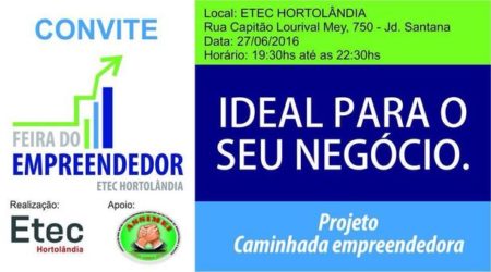 Associação promoverá feira de empreendedorismo junto com alunos da Etec
