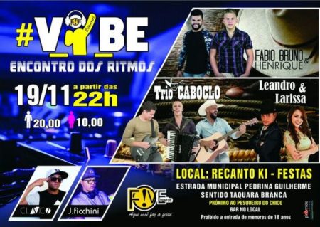 Vem ai mais uma festa Vibe Encontro dos Rítmos