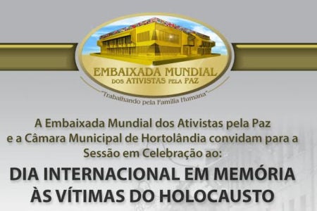 Dia Internacional das Vítimas do Holocausto em Hortolândia