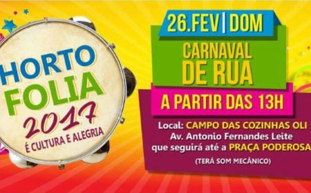 Hortolândia terá blocos de carnaval na tarde de domingo (26)