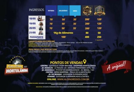Explosão de vendas de ingressos da Festa do Peão de Hortolândia 2017