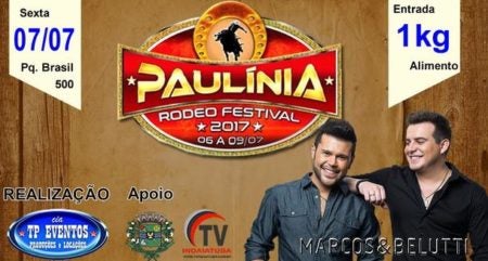 Hoje tem Marcos e Belutti no Paulínia Rodeo Festival