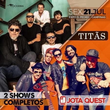Titãs e Jota Quest realizam show em Campinas/SP