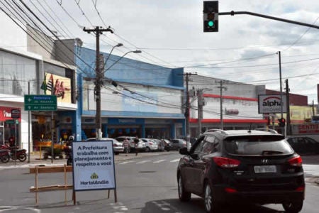 Obras mudam trânsito no Centro, neste final de semana