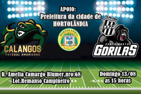 Amistoso de Futebol Americano em Hortolândia neste domingo