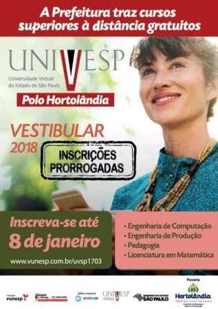 Vestibular para cursos gratuitos à distância tem inscrições prorrogadas