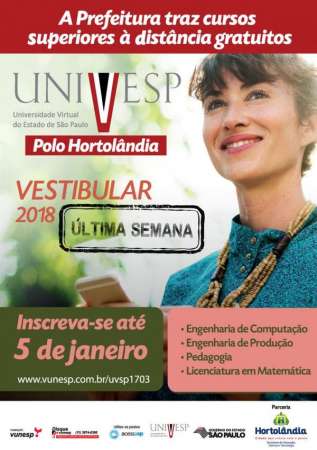 Inscrições para vestibular da Univesp terminam sexta-feira (05/01)