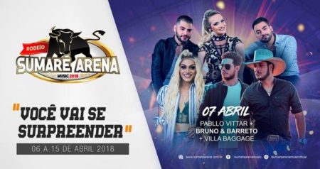 Pabllo Vittar, Bruno e Barretto e VILLA BAGGAGE serão atrações no Sumaré Arena 2018