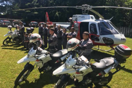 Operação Policial na região teve apoio do Helicóptero Águia da PM