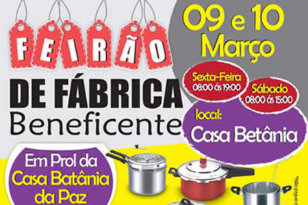 VEM AÍ o 2º Feirão de Fábrica Beneficente em Hortolândia SP