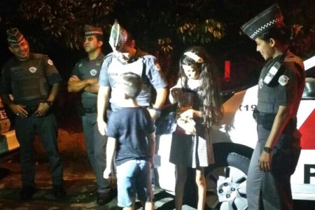 POLÍCIA MILITAR FAZ SURPRESA EM FESTA INFANTIL