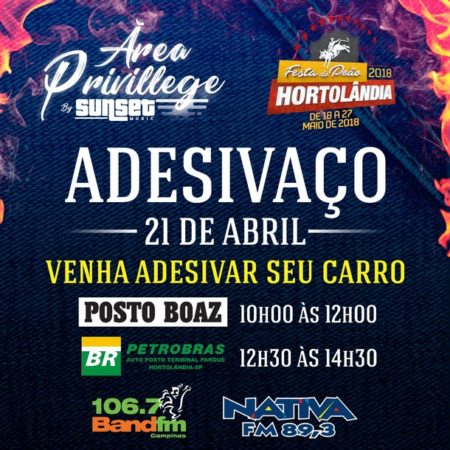 Festa do Peão de Hortolândia promove “adesivaço” neste sábado