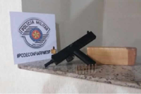 Homem é preso com submetralhadora 9mm artesanal em Sumaré
