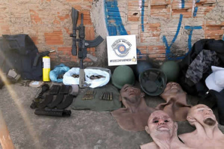 Homem é preso em estrada que liga Hortolândia-Sumaré com armas, munições e mascaras