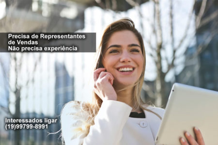 Contrata-se Representantes de Vendas inicio Imediato