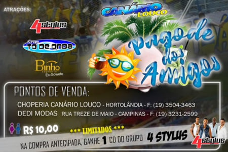 Ex-Vocal do Soweto e muito pagode no Aniversário da Torcida Canário Louco