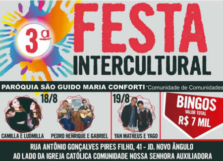 3º Festa Intercultural será no Jardim Novo Angulo