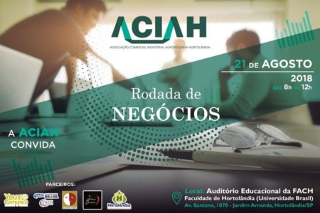 ACIAH promove Rodada de Negócios no próximo dia 21, em Hortolândia