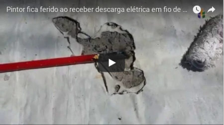 Pintor sofre queimaduras ao receber descarga elétrica