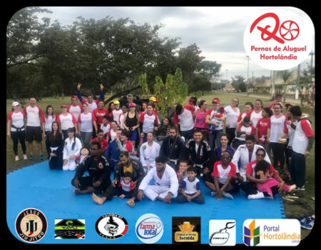 Projeto Pernas de Aluguel reúne voluntários no parque Chico Mendes