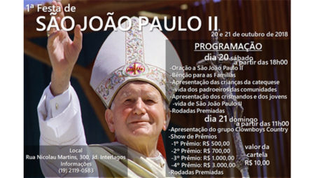 1º Festa de São Joao Paulo II