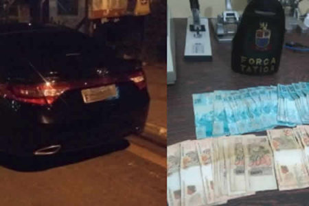 Carro roubado e tentativa de suborno, termina com dupla presa