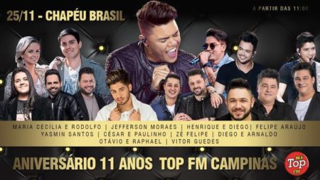 TOP FM Campinas comemora 11 anos em grande estilo