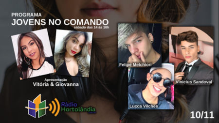Felipe Melchiori, Lucca Vilches e Vinicius Sandoval estarão no programa Jovens no Comando