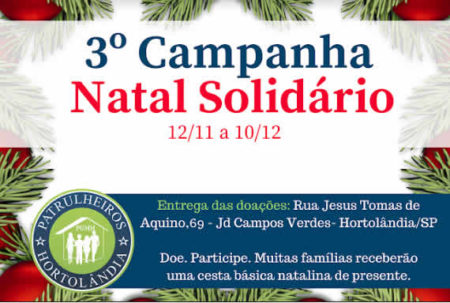 Patrulheiros de Hortolândia realiza 3º Campanha de Natal Solidário