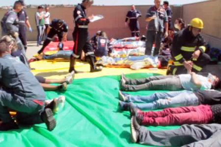 Simulação de incêndio no Shopping Hortolândia