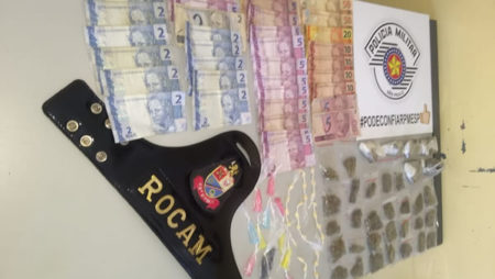 Polícia Militar prende homem e apreende grande quantidade de drogas no Santa Emília