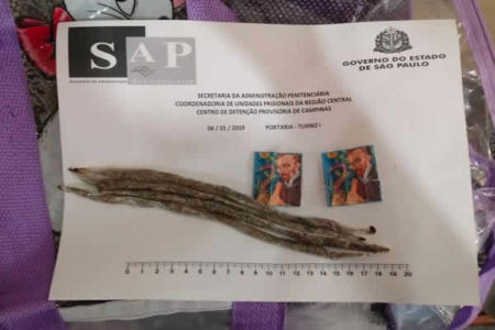 Agentes penitenciários encontram maconha e LSD em sacola de visitante