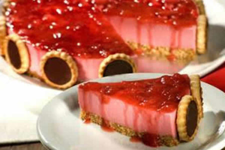 Como fazer Torta Mousse de Morango