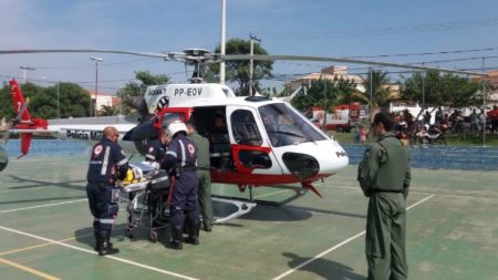 Motociclista é socorrido pelo Águia após acidente no Jardim Amanda; GMAU chegou rapidamente