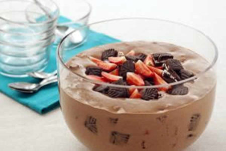 Strogonoff de Chocolate com Morango