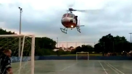 Águia socorre menino de 10 anos vítima de queda de bicicleta no Jardim Amanda