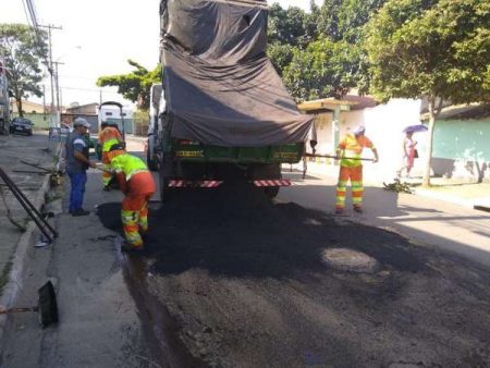 Ruas do Jd. São Bento recebem a Operação Tapa-Buraco