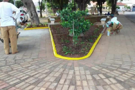 Revitalização de praça no Remanso entra na fase final
