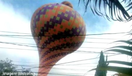 Balão cai dentro de condomínio no Jardim Santa Clara do Lago, em Hortolândia