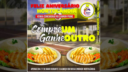 Compre um almoço e ganhe o outro na Cannon Prime