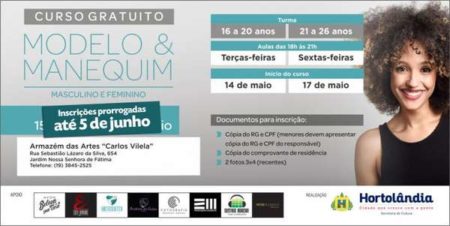 Inscrição para curso de modelo é prorrogado até 05 de junho