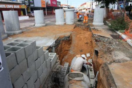 Começa obra de drenagem na rua Luiz Camilo de Camargo