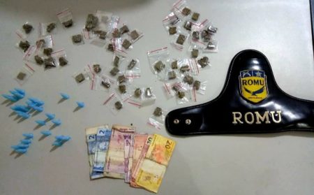 ROMU detém três pessoas em flagrante por tráfico de drogas no Jardim Amanda, em Hortolândia