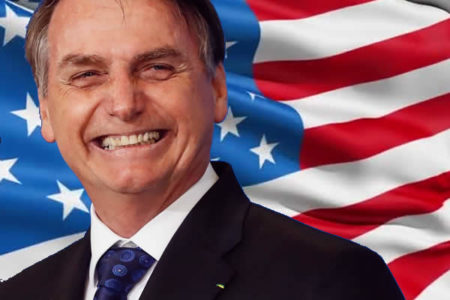 Bolsonaro celebra independência dos EUA em embaixada no Brasil