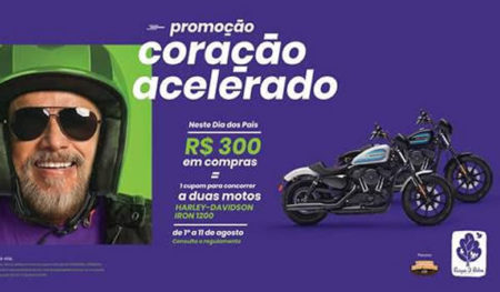Shopping Dom Pedro sorteia motos Harley-Davison em promoção para o Dia dos Pais