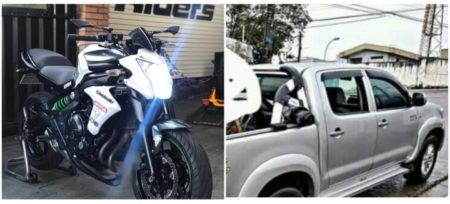 Bandidos invadem casa, fazem vítimas reféns e roubam moto e caminhonete no Jd. Boa Esperança